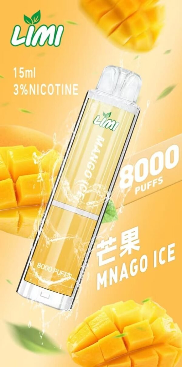LIMI 8000 PUFFS 發光拋棄式電子煙 台灣電子煙批發