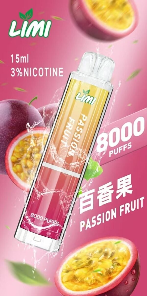 LIMI 8000 PUFFS 發光拋棄式電子煙 台灣電子煙批發
