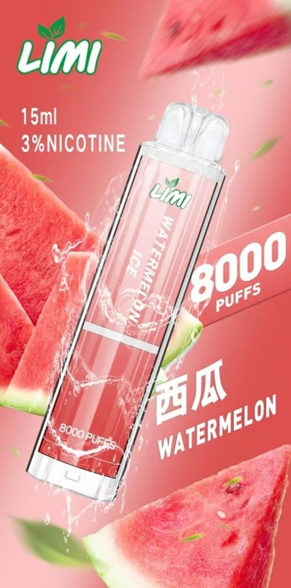 LIMI 8000 PUFFS 發光拋棄式電子煙 台灣電子煙批發
