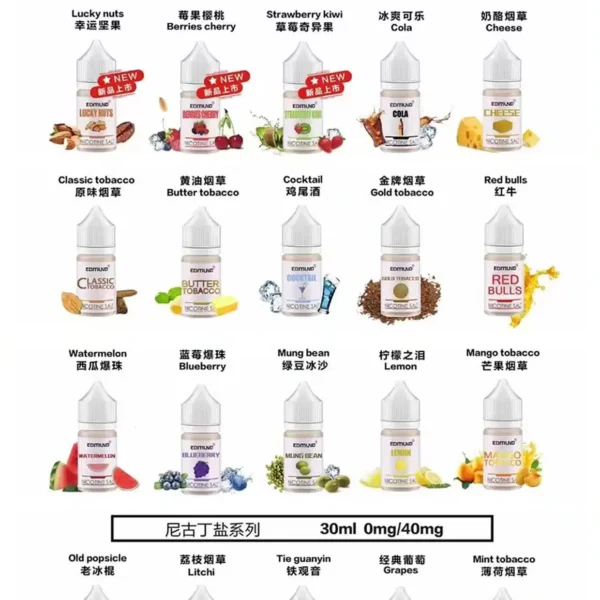 Edmund煙油 欧姆小煙油 4%尼古丁鹽 小煙煙油