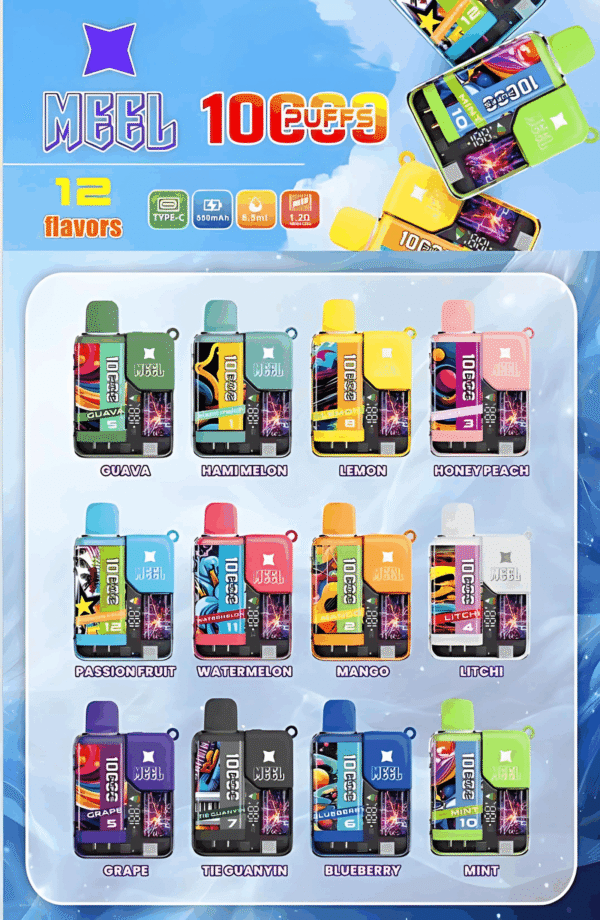 MEEL Boost 10000 PUFFS 麻將盒子 一次性抛棄式電子煙