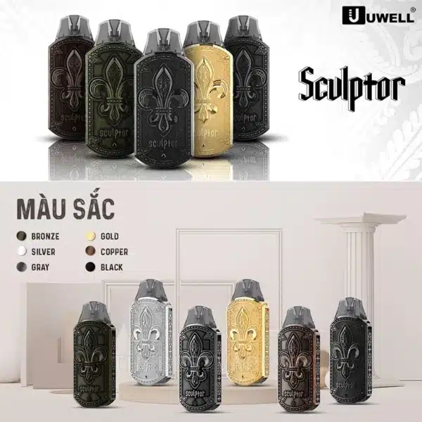 UWELL SCULPTOR 雕塑家註油主機 11W 電鍍金屬小煙主機